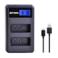 Miniatyrbillede 1 af 5: 4x LP-E10 LP E10 LPE10 Kamerabatterier + LCD USB Dobbeltoplader Kompatibel Canon EOS 1100D 1200D 1300D Kiss X50 X70 X80 Rebel T3 T5 T6 Charger