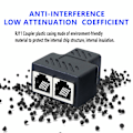 Pikkukuva 5 / 5: RJ11 naar 2 vrouwelijke 6P6C telefoonjack splitter Inline-aansluiting Telefoonverlengingsadapter voor vaste telefoonfax (1 tot 2) 2 stuks