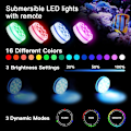 Miniatyrbillede 4 af 5: LED-lampe til pool, nedsænkbar, 16 RGB-farver, 30-50 timers belysningstid, IP68 vandtæt, dekoration-XF15-