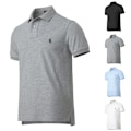 Miniatyrbilde 3 av 5: Herre kortarmet blazer stil polo t-skjorte bomullstopper hvit White White XL