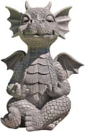 Meditations Havedrage Statue, Harpiks Zen Drage Statue, Have-FF-
