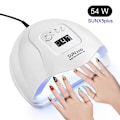 Miniatyrbilde 1 av 7: 54W UV/LED Neglelakkherder med 10s/30s/60s/99s Timer White Vit