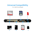 Miniatyrbillede 2 af 5: 7 i 1 USB 3.0 Multifunktionskortlæser /xd//sd/tf-kortlæser til Windows Vista/xp/7/8/10/, Linux (FMY) Black