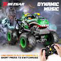 Miniatyrbilde 5 av 7: Monster Truck Leker, 2.4GHz RC Monster Trucks for Gutter, 1:20 Dinosaur RC Biler med Lys og Musikk, Fjernstyrt Stuntbil, 360° Spinn, for Barn Green
