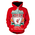 Miniatyrbilde 1 av 2: Fotballklubb sweatshirt lang, hettegenser med stort grafisk trykk 2122 2122 2122 XL