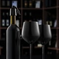 Miniatyrbilde 6 av 6: Vinglassett med 4, 18oz Rustfritt Stål Vinglass, Knusesikkert & Bærbart Stilkglass i Metall for Utendørs, Reiser, Camping og Basseng Black