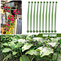 Miniatyrbillede 4 af 5: 10 stk. Plantestøtteforbindelser Fleksible Robuste Rustfri Plast Koblingsstang Støtte Udvidbare Havegrøntsager Tomatbur Hegn Arm Have S