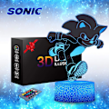 Miniatyrbilde 1 av 7: Sonic The Hedgehog 3D nattlampe, Sonic Toys Anime-lampe 16