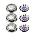Miniatyrbild 3 av 5: 9 st Ersättningsrakhuvuden för Philips Norelco HQ3 HQ4 HQ55 HQ56 HQ6900 HQ6868 HQ5812 HQ6874 Rakblad [DB] Silver-XF4-