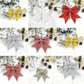 Miniatyrbild 4 av 5: Stora rosetter julgran rosett dekorationer för present vit vit white 2 pcs