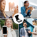 Miniatyrbillede 5 af 5: 3-pak støvpropper til USB C type C-port, silikone støvpropper til telefon type C, støvpropper med aftagelig lim, sort