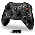 Pikkukuva 1 / 5: Langaton Xbox One -ohjain, Xbox-ohjain 2,4 GHz langattomalla sovittimella, Xbox One X/Xbox One S/PS3 ja PC (musta)
