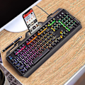 Miniatyrbild 2 av 3: V2 104 Tangenters Mekaniskt Tangentbord Speltangentbord Stationär Dator Notebook Trådbundet RGB Speldator Pe