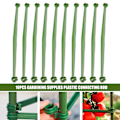 Miniatyrbillede 3 af 5: 10 stk. Plantestøtteforbindelser Fleksible Robuste Rustfri Plast Koblingsstang Støtte Udvidbare Havegrøntsager Tomatbur Hegn Arm Have L
