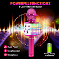 Miniatyrbillede 3 af 3: Karaoke Bluetooth Trådlös Mikrofon, Barn & Vuxen Mikrofon, 5 Röstväxlare