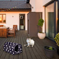 Miniatyrbillede 3 af 5: Vandtæt kattehus til udendørs katte, 32*35*25, varmt vinterhus til katte, kattetelt, bærbart sammenklappeligt hus til vilde katte, udendørs katte, små