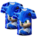 Pikkukuva 2 / 4: Sonic The Hedgehog Poikien Barnvaatteet 3D T-paita Casual Topit Pelilahja