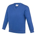 Miniatyrbilde 1 av 2: AWDis Academy Barn/Barn Junior V-hals Skolegenser/Sweatshirt Royal Blå Royal Blue 7-8 Years