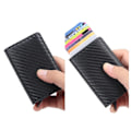 Miniatyrbild 5 av 5: Kol RFID - NFC Skydd Plånbok Korthållare 6st Kort Svart Black one size