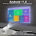 Miniatyrbilde 5 av 5: 5G 4K Projektor Smart HD LED WiFi Bluetooth HDMI. USB Android Hjemmekino