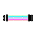 Pikkukuva 8 / 11: PC-kotelo- PSU-jatkojohto RGB-kaapeli 24Pin PCI-E GPU 8PinX2, 8PinX3 Neon-värijohto ARGB Streamer-siirtoadapteri 5V3Pin Musta Black 3x8p