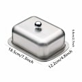 Miniatyrbild 5 av 5: Smörask i rostfritt stål med lock Kylskåpsförvaring-XF9-