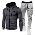 Miniatyrbild 1 av 7: 2023 Mode Träningsoverall för Män Hoodie Fitness Gymkläder Män Löparset Sportkläder Jogger Herr Träningsoverall Vinterdräkt Sport Mörkgrå grå an B Dark grey gray an B XL