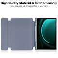 Miniatyrbild 4 av 5: For Samsung Galaxy Tab S9 Fe+ 360 Rotation Transparent Smart Case with Keyboard Lavender