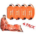 Miniatyrbilde 1 av 8: 4 stk Utendørs Nødsituasjon Vanntett Termisk Sovepose Camping Overlevelse Bivvy Sack orange 164