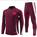 Miniatyrbillede 1 af 2: 2425 Ny Bayern Fodbold Langærmet Halv Zip Trænings T-shirt til Voksne og Børn Jujube Rød Jujube rød Jujube red 16