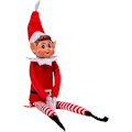 Miniatyrbild 1 av 5: Jultomte som beter sig illa plyschleksak | Nyhet Lång böjlig stygg pojke jultomtar docka