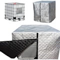 Miniatyrbillede 1 af 5: Beskyttelse til 1000L IBC-tank, Frostsikker, Anti-UV-tankbeskyttelse, IBC-tankbeskyttelse med lynlås, 120 x 100 x 116 cm (Sølv)