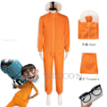 Miniatyrbild 1 av 4: Filmvektor Cosplay Kostym Orange Jacka Byxor Glasögon Kostym Set Svamp Peruk Halloween Utklädnad Set Festdräkt XXXL-WELLNGS XXXL XXXL Costume glasses