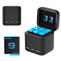 Pikkukuva 1 / 5: TELESIN Akku 1750 mAh GoPro Hero 10 3 Ways LED Light Batille charging box