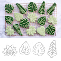 Miniatyrbilde 7 av 8: 4 stk. Kake Embosser Form Kjeksform Agave Ivy-XF3-