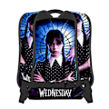 Miniatyrbillede 3 af 5: Wednesday Addams karakter fuldt print rygsæk dobbelt skulder skoletaske til studerende 1