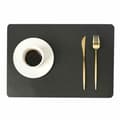 4-pack Bordstabletter i Konstläder Rektangulär Svart 43x30cm_qq-XF16-