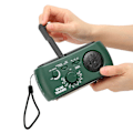Miniatyrbilde 10 av 10: Håndsveiv Radio Bærbar Praktisk LED Lommelykt Utendørs Multibånd AM/FM/SW Solenergi Håndsveiv Væradio- W