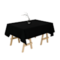 Miniatyrbilde 1 av 5: Svart bordduk 60x84 tommer rektangulær bordduk for 4 fots bord