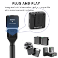 Pikkukuva 2 / 5: Mikrofonin haastattelukahva DJI Mic / Moma / Rode Wireless Go / Relacart -mikrofoneille (musta)-XF3-