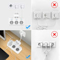 Pikkukuva 3 / 5: Useita pistorasioita yksittäisillä kytkimillä, pistorasia USB-C 3 pistorasialla ja 3 USB-laturilla, seinäpistorasia useilla USB-pistorasioilla, lyhyt kaapeli