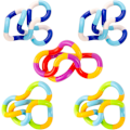 Pikkukuva 1 / 6: 5 kpl Tangle Fidget Toy Twisty Toy Snake Toys Decompression Stress Relief Stim Silent lapsille ja aikuisille