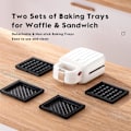 Miniatyrbillede 2 af 5: Mini Toastmaskine Non-Stick & Let Rengøring Varmeplader (Rød)-XF4-