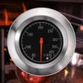 Grilltermometermätare Rostfritt stål BBQ Grilltermometer Grillgrop Kötttemperatur-FF- silver