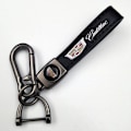 Miniatyrbillede 1 af 5: Læder nøglering til bil og cykel i metal | Holdbar nøglering | Nøglering og kroge med sølvfarvet hardware Silver Hardware Cadillac