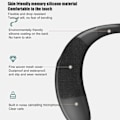 Pikkukuva 2 / 5: Bluetooth-kaulakaiutin, kannettava langaton 5.0-kaiutin melua vaimentavalla mikrofonilla, 3D-stereo-kaulakaiutin, ergonominen muotoilu, sopii perhe-T:lle