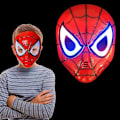 Miniatyrbild 4 av 4: Spider-Man-mask för barn, Spiderman-mask lysande leksak med LED-ljusögon Halloween