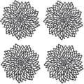 (Black) Placemat - Not specified - Round - PVC - 4 pieces - 38 cm - Black-FF- Black