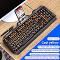Miniatyrbild 3 av 3: V2 104 Tangenters Mekaniskt Tangentbord Speltangentbord Stationär Dator Notebook Trådbundet RGB Speldator Pe
