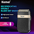 Miniatyrbild 5 av 5: KM-2024 Elektrisk Rakapparat Trimmer Hårklippare USB Uppladdningsbar-XF4-